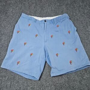 Margaritaville Parrot Shorts 42 Blue Flat‎ Front Stretch Lightweight Beachwear